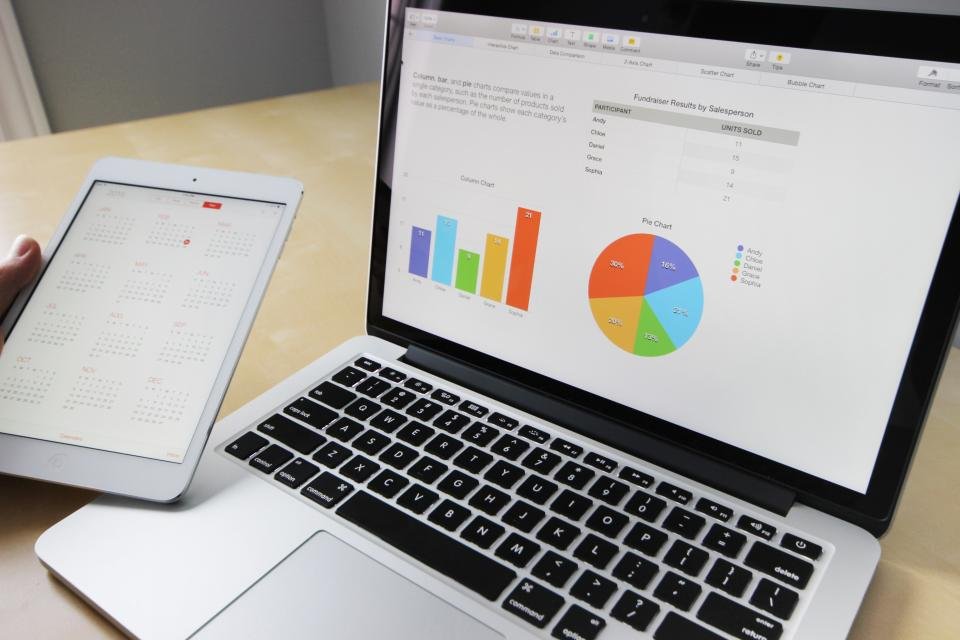 Business planning at a desk