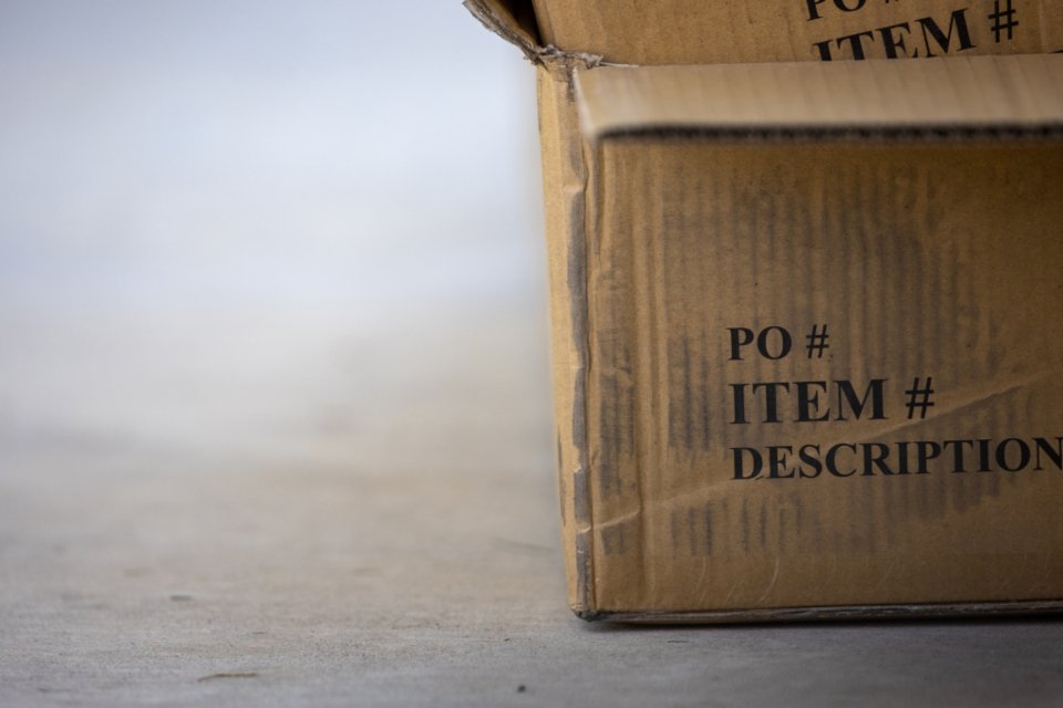 Cardboard shipping box