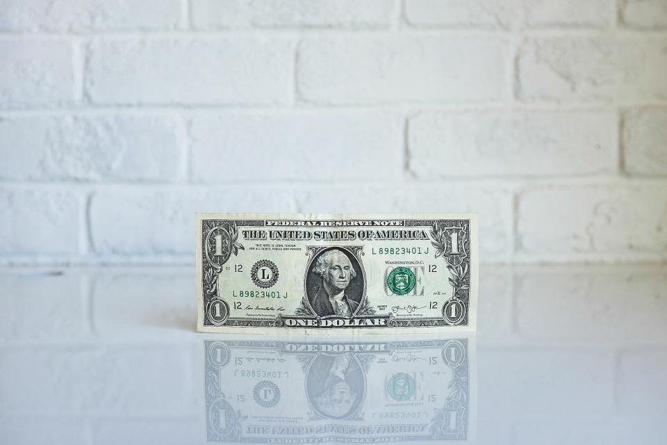 Dollar bills close-up